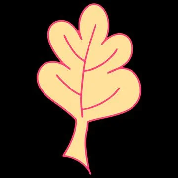 Colorful Vector Leaf Illustration on Black Background. Stock Illustration