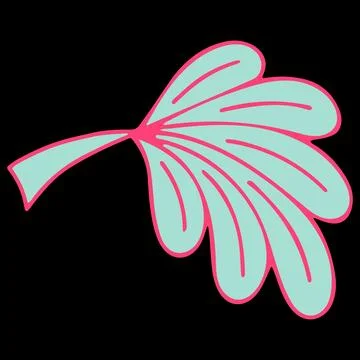 Colorful Vector Leaf Illustration on Black Background. Stock Illustration