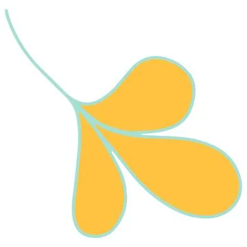 Colorful Vector Leaf Illustration on White Background. Illustrazione stock