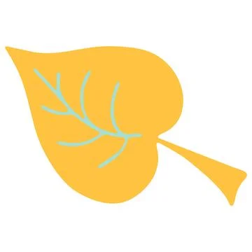 Colorful Vector Leaf Illustration on White Background. Stock Illustration