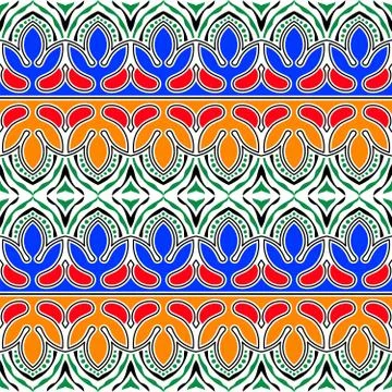 Colorful vector leaf texture abstract ornament seamless pattern design イラスト素材
