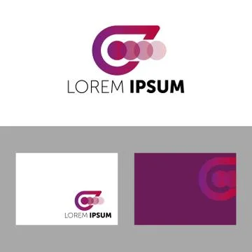 Colorful Vector Logo Design. Icon Concept. Abstract Ribbons Illustrazione stock
