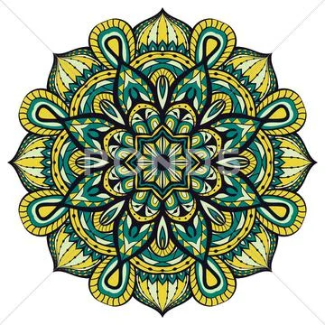Colorful vector mandala. Stock Illustration
