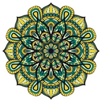 Colorful vector mandala. Stock Illustration