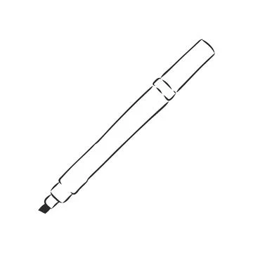 Colorful Vector markers set on a white background, a photo of markers for dra Stock Illustration