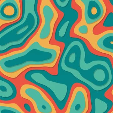 Colorful Vector Papercut Background Illustrazione stock