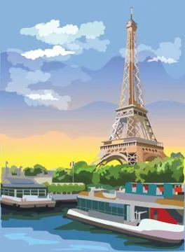 Colorful vector Paris, part 3 Illustrazione stock