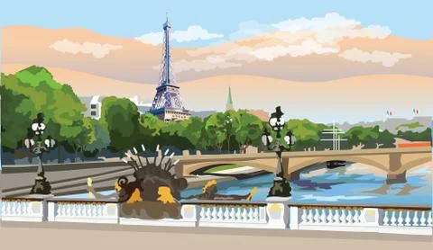 Colorful vector Paris, part 8 イラスト素材