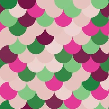 Colorful vector pattern, colorful circles, hipster style, Japanese, fish scales Illustrazione stock