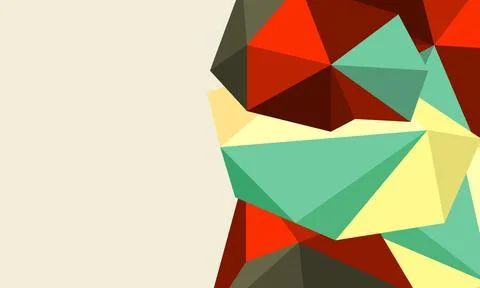Colorful vector polygonal texture. abstract illustration on white background. Stock Illustration
