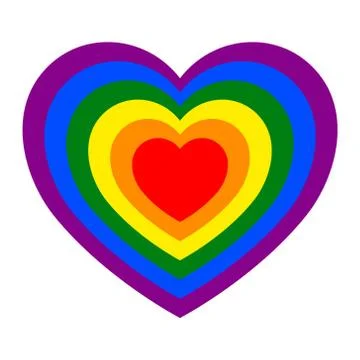 Colorful vector rainbow heart Stock Illustration