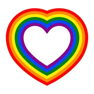 Colorful vector rainbow heart Stock Illustration