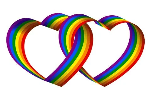 Colorful vector rainbow heart Stock Illustration