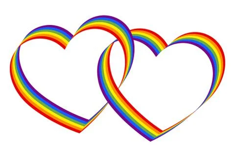 Colorful vector rainbow heart Stock Illustration