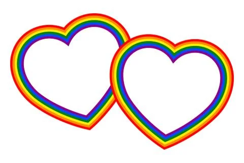 Colorful vector rainbow heart Stock Illustration