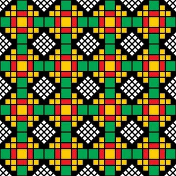 Colorful vector ripped tiles pattern background design. Stock Illustration