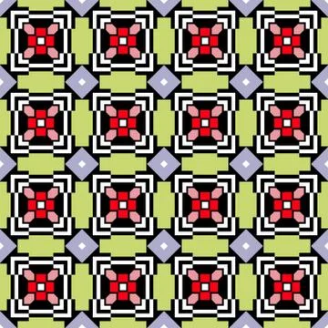 Colorful vector ripped tiles pattern background design. Stock Illustration