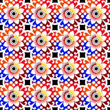 Colorful vector ripped tiles pattern background design. Stock Illustration