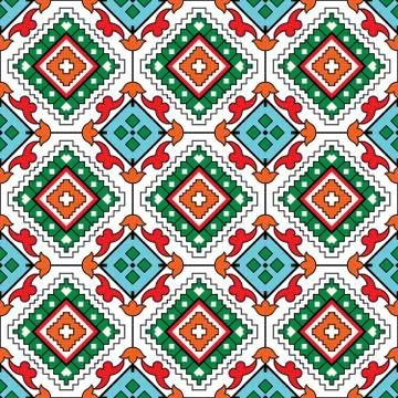 Colorful vector ripped tiles pattern background design. Stock Illustration