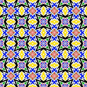 Colorful vector seamless geometric pattern Stock Illustration