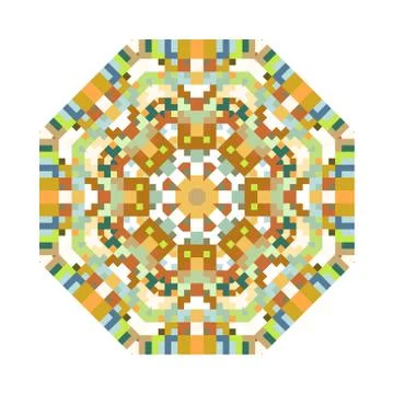 Colorful vector shape, square design pattern isolated on white 스톡 일러스트