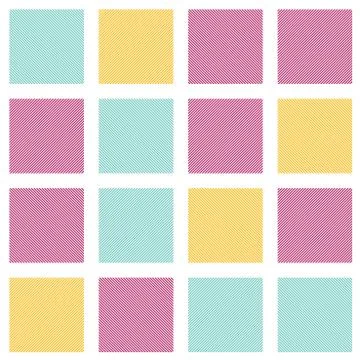 Colorful vector square grid pattern. Seamless texture Stock Illustration