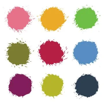 Colorful Vector Stains, Blots, Splashes Set Illustrazione stock