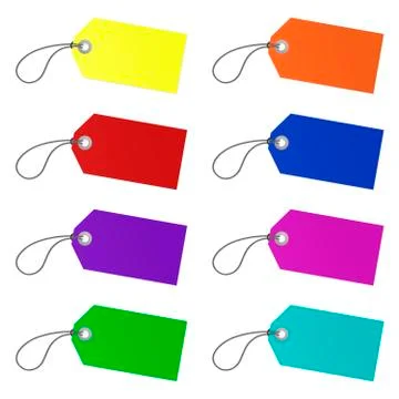 Colorful Vector tags Illustrazione stock