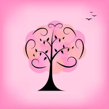 Colorful Vector Tree. Background, Card, Template Stock Illustration