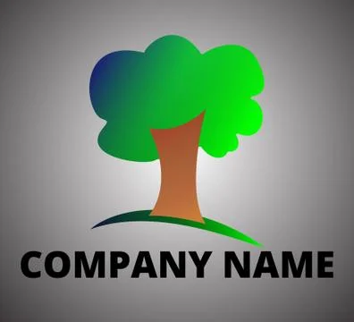 Colorful vector tree icon. Logo design for business Stock Illustration