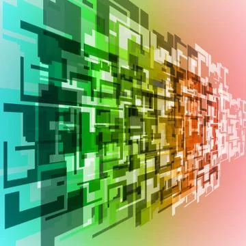 Colorful vector tunnel background Stock Illustration