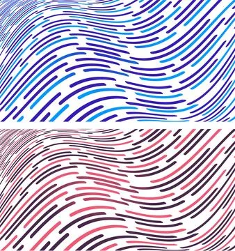 Colorful vector wavy line pattern. Vector illustration Stock Illustration
