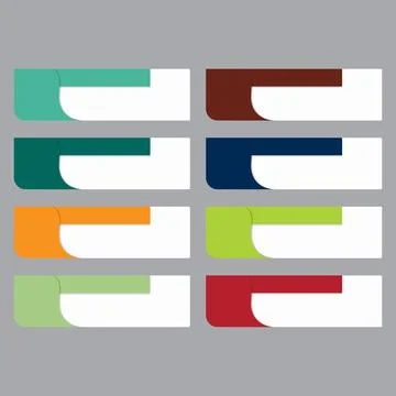 Colorful vector web banners set design with arrow elements Stock Illustration