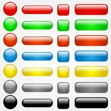 Colorful vector web buttons Stock Illustration