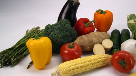 Colorful Vegetable Medely Video stock 32420621