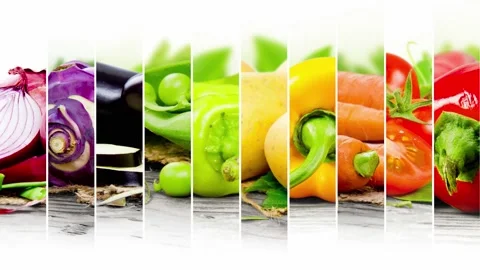 Colorful Vegetable Mix Stock Footage 152331855