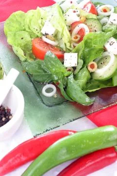 Colorful vegetable salad. Stock-Fotos