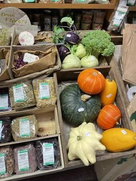 Colorful vegetable section. Stock Photos