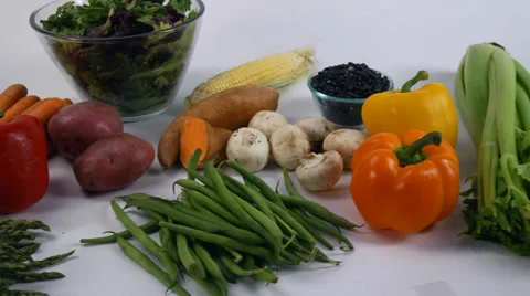 Colorful Vegetables Stock Footage 32419862