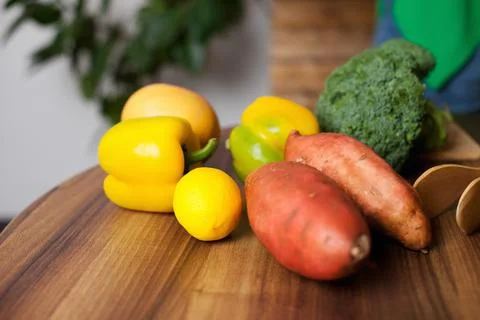 Colorful vegetables on the table Stock Photos