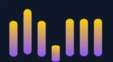 Colorful vertical glowing bars with gradient lighting effect design Stock Footage 333705805