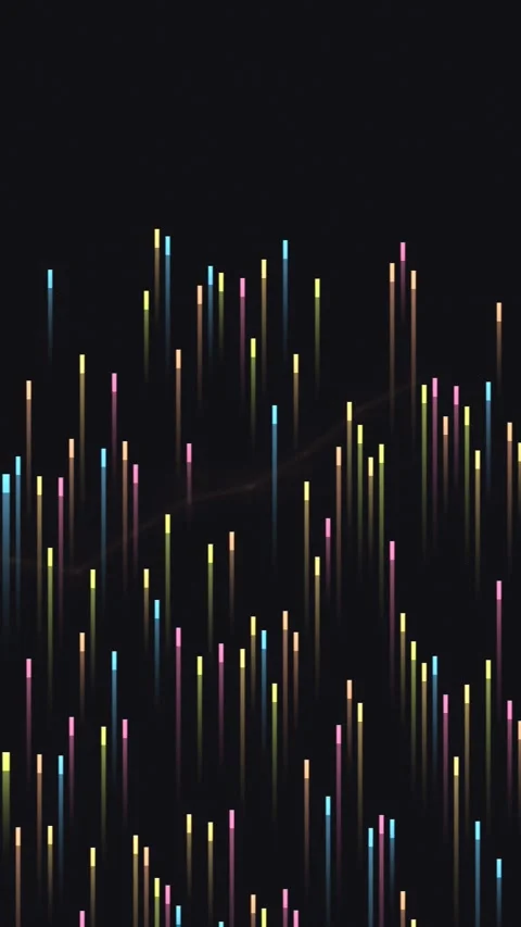 Colorful Vertical Light Bars Motion Background on Dark Background Stock Footage 342916029