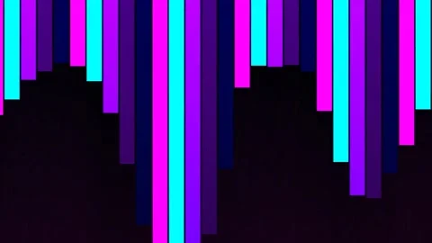 Colorful Vertical Light Bars Moving in a Dark Space Stock Footage 327603924