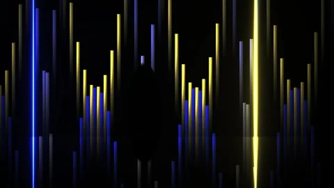 Colorful vertical lines on black background. Stock Footage 335349419