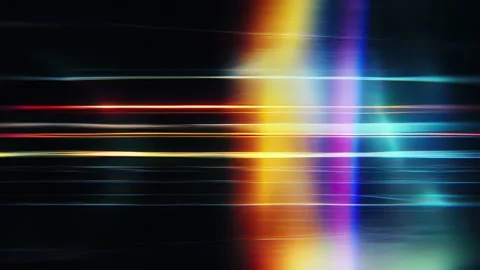 Colorful Vertical Prism and Horizontal Neon Light Streaks Abstract Background Video stock 328293222