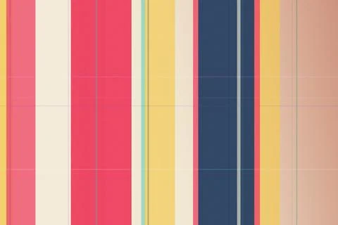 Colorful vertical stripe pattern with geometric lines in pink, yellow and b.. Stock Illustration