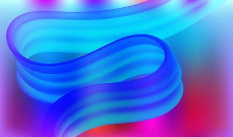 Colorful Vibrant Background, Fluid Elements. 库存插图