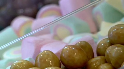 Colorful vibrant candy, rack focus Stock Footage 55862279