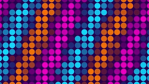 Colorful vibrant dot grid motion background with particles and light Video stock 346269301
