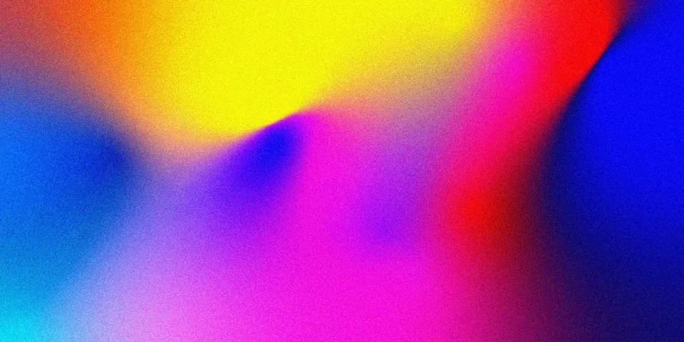 Colorful Vibrant Gradient Background with Grainy Texture Effect Stock Illustration